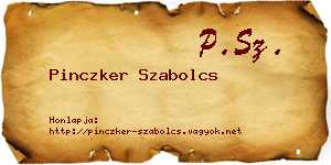 Pinczker Szabolcs névjegykártya